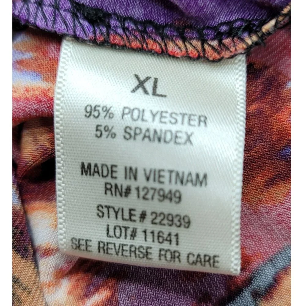 Emma & Michele Multi Color Abstract Drawstring Waist Mini Dress XL